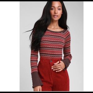 NWT Free People Donna Long Sleeve Top